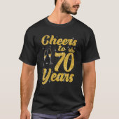 応援70歳のクイーンキュート70th誕生日Pa Tシャツ (正面)