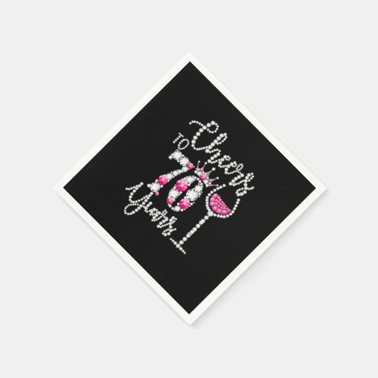 応援70歳の古いギフト70誕生日クイーンDri スタンダードカクテルナプキン (角)