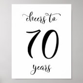 応援70歳の誕生日サイン ポスター (正面)