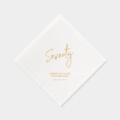 応援70 | 大人モダン70歳の誕生日パーティー 箔ナプキン (右)