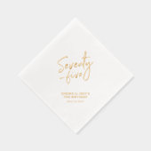 応援70 - 5 | モダン第75回誕生日パーティー 箔ナプキン (右)