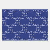 応援75年ネイビーブルース75周年記念 ラッピングペーパーシート (正面)