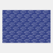 応援75年ネイビーマリンブルー75th ラッピングペーパーシート (正面3)