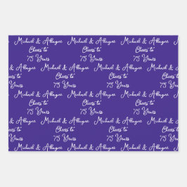 応援75年ピンクマゼンタ75周年記念 ラッピングペーパーシート