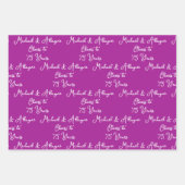 応援75年ピンクマゼンタ75周年記念 ラッピングペーパーシート (正面)