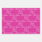 応援75年ピンクラベンダー75周年記念 ラッピングペーパーシート (正面)