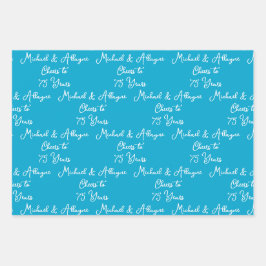 応援75年マリンブルー75周年記念 ラッピングペーパーシート