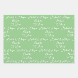 応援75年Sage Green 75周年記念 ラッピングペーパーシート