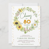 応援80年ひまわりフローラ秋秋 招待状 (正面)