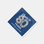応援80年アダルト誕生日ナプキンス スタンダードカクテルナプキン (角)