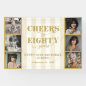 応援80年写真コラージュ80誕生日 横断幕 (横)