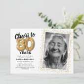 応援80年80誕生日写真 招待状 (スタンド正面)