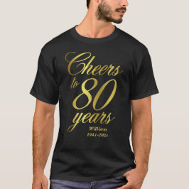 応援80年80誕生日 Tシャツ