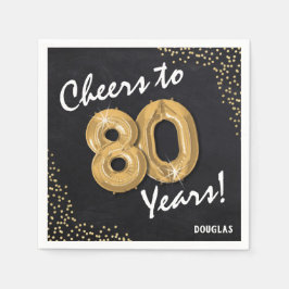応援80年!80誕生日 スタンダードカクテルナプキン