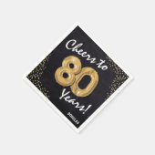 応援80年!80誕生日 スタンダードカクテルナプキン (角)