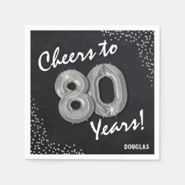 応援80年!80誕生日 スタンダードカクテルナプキン