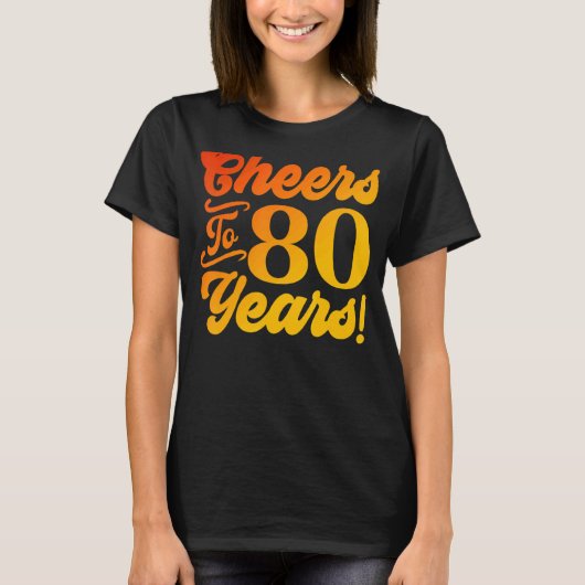 応援80歳80誕生日80歳の男性 Tシャツ (正面)