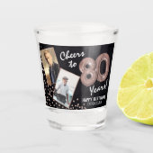 応援80誕生日2写真 ショットグラス (正面)