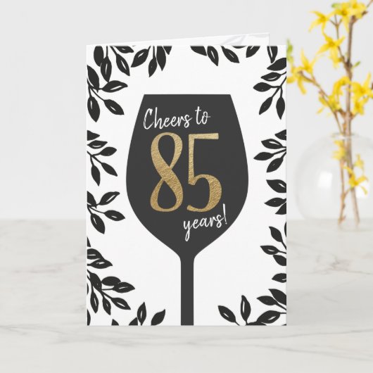 応援85年！85番目の誕生日グリーティングカード カード (黄色い花)