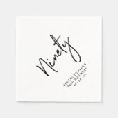 応援90歳モダン誕生日パーティー スタンダードカクテルナプキン (正面)