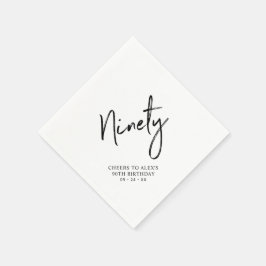 応援90歳モダン誕生日パーティー スタンダードカクテルナプキン