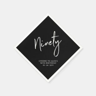 応援90歳モダン誕生日パーティー スタンダードカクテルナプキン