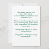 応援90歳90歳の誕生日パーティーに写真を追加 招待状 (裏面)