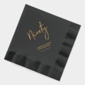 応援9 | 大人モダン90歳の誕生日パーティー 箔ナプキン (左)