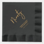 応援9 | 大人モダン90歳の誕生日パーティー 箔ナプキン (正面)