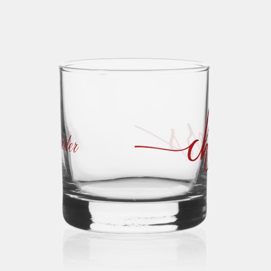 応援!おもしろい美しいタイポグラフィと名前 ウイスキーグラス (右)