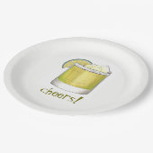 応援!お祝いマルガリタカクテルパーティーデコール ペーパープレート (アングル)