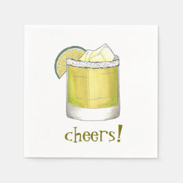 応援!お祝いマルガリタカクテルパーティードリンク スタンダードカクテルナプキン