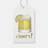 応援!お祝いマルガリタカクテルライムグリーン ギフトタグ (正面)