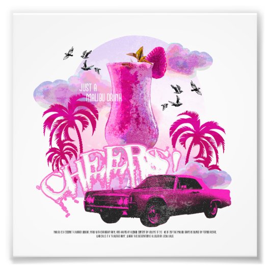 応援!ただのマリブ・ドリンク フォトプリント            (正面)