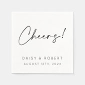 応援!ウェディングレセプションカクテル スタンダードカクテルナプキン (正面)