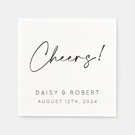 応援!ウェディングレセプションカクテル スタンダードカクテルナプキン (正面)