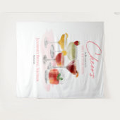 応援 | カクテルブライダルシャワーバックドロップ タペストリー (正面(横))