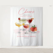 応援 | カクテルブライダルシャワーバックドロップ タペストリー (正面)