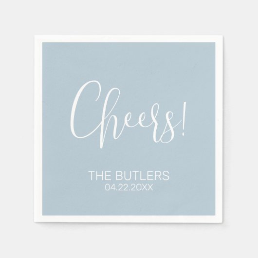 応援!カスタムダスティブルー結婚ズのナプキン スタンダードカクテルナプキン (正面)