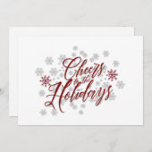 応援 – クリスマスカーエレガントド シーズンカード (正面/裏面)