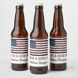 応援&グッドラックソルジャーゴーグ遠くにパーティー ビールラベル