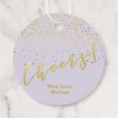 応援! |グラマラスな金ゴールドラベンダー フェイバータグ (裏面)