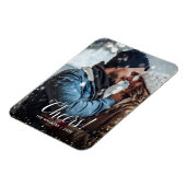 応援 |グリッツフェイクグリッターフォトオーバーレイ マグネット (左側)