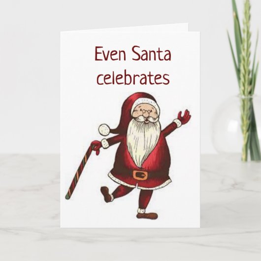応援**サンタ**の新年 シーズンカード (正面)