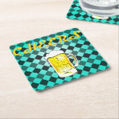 応援 スクエアペーパーコースター (アングル)