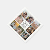 応援!スクリプモダントとフォトコラージュ結婚ズ スタンダードカクテルナプキン (角)