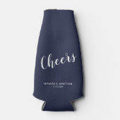 "応援"スモダンクリプトNavy Blue ボトルクーラー (正面)