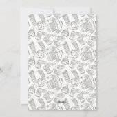 応援 |セーターパターンクリスマスフォトイエロー シーズンカード (裏面)