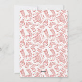 応援 |セーターパターンクリスマスフォトレッド シーズンカード (裏面)