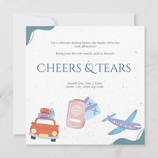 応援&ティアーズフェアウェルパーティの招待状 招待状 (正面)